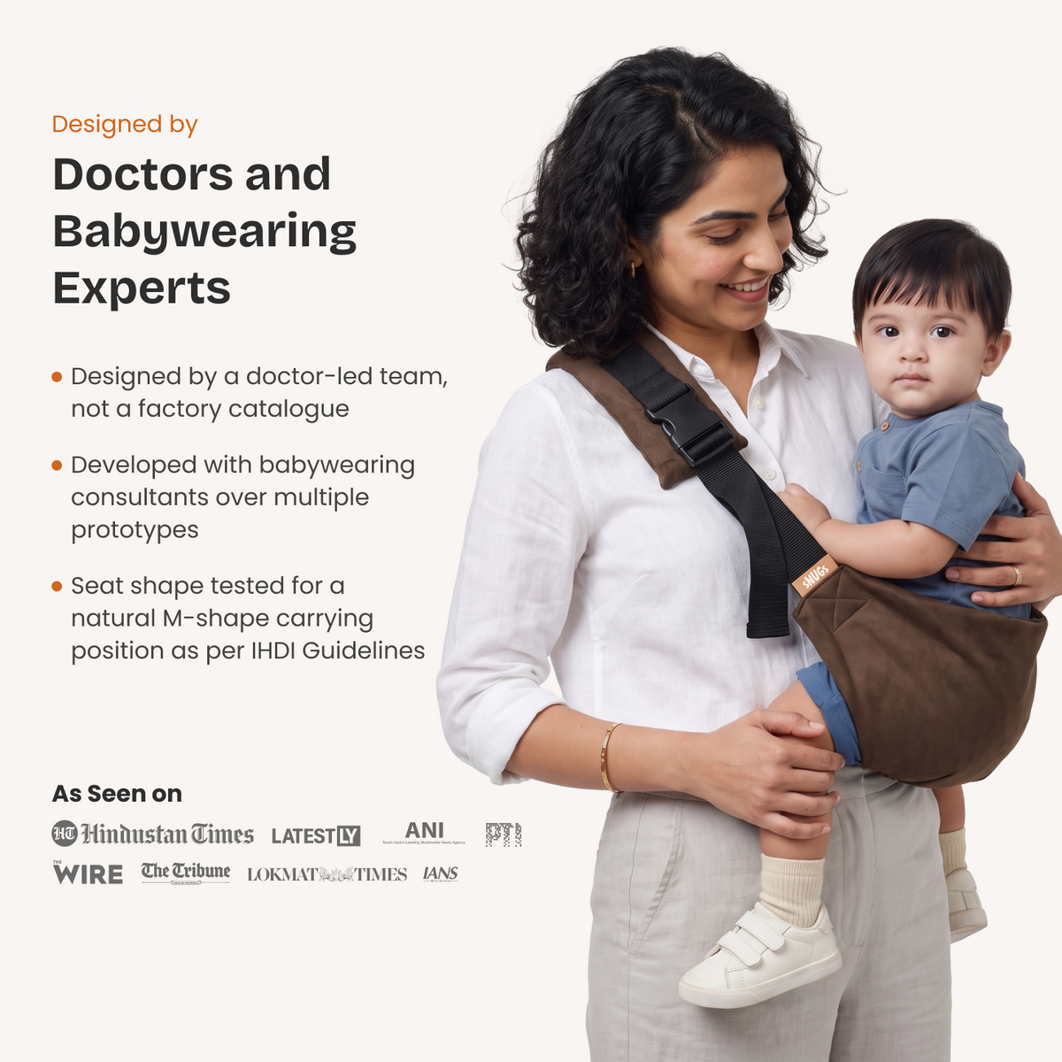 Snugs Sideways Carrier - Ebony