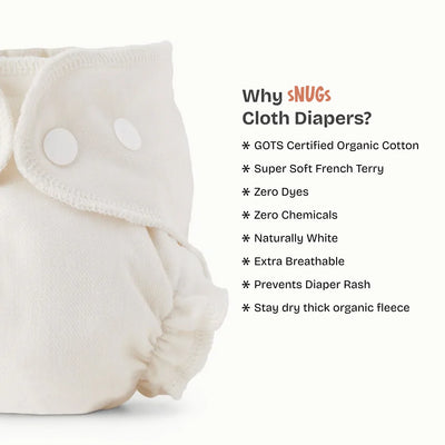 Snugs Dot Organic Cloth Diaper