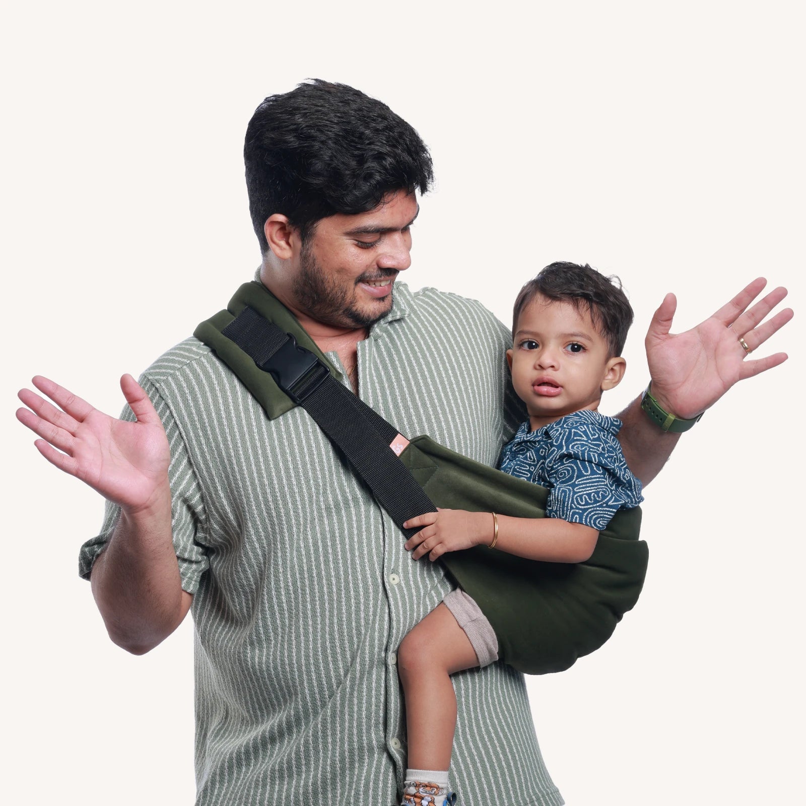 Forest Green Toddler Hip Carrier