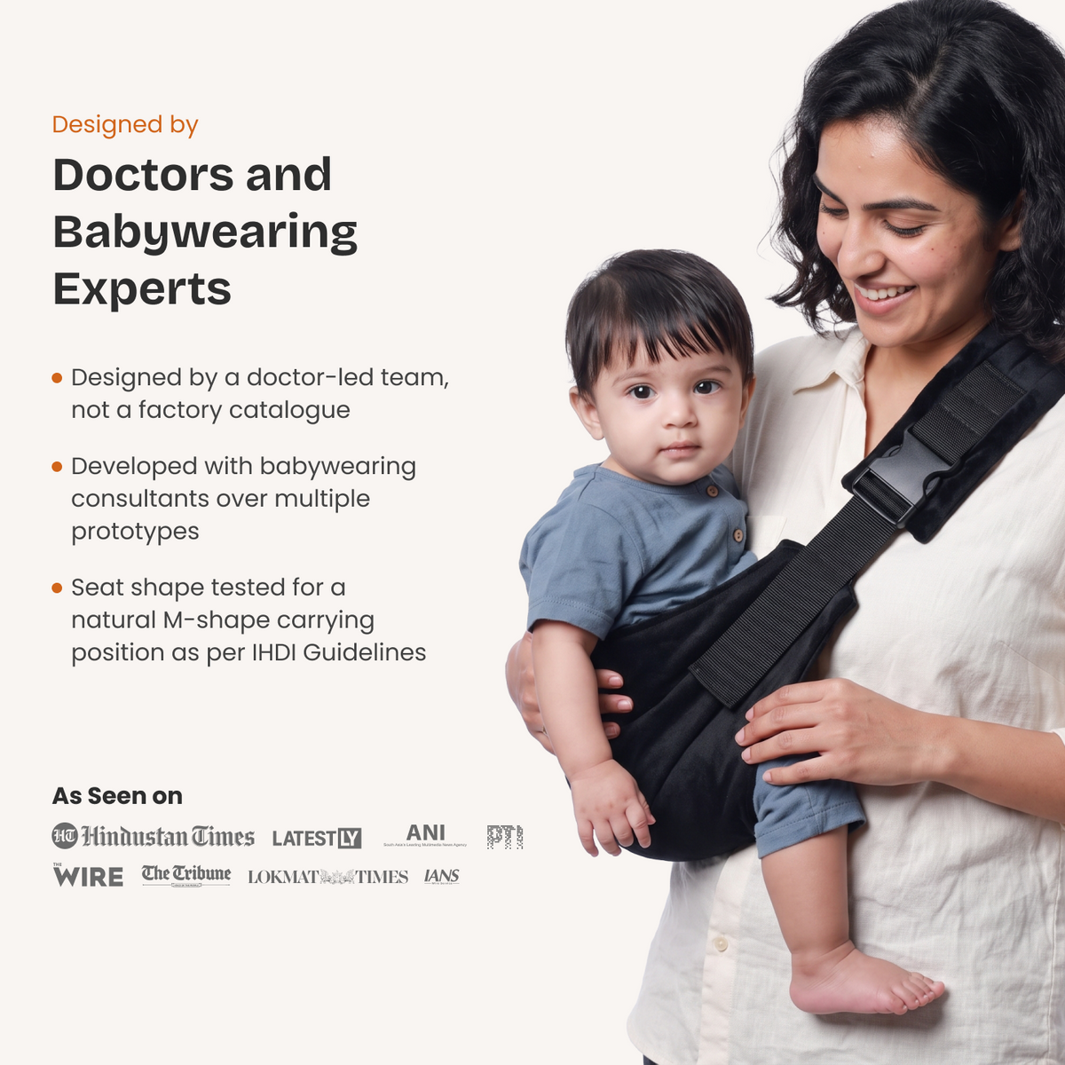 Snugs Sideways Carrier - Jet Black